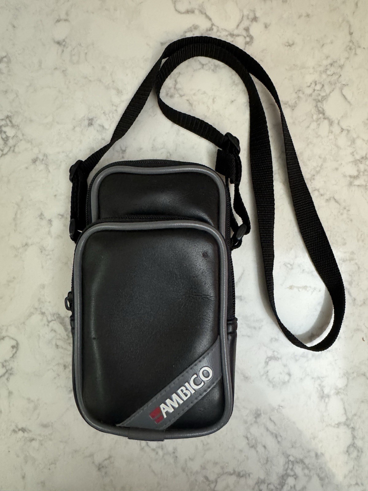 Ambico Camera Bag With Adjustable Shoulder Strap And 2 Zippered Pouches. Black