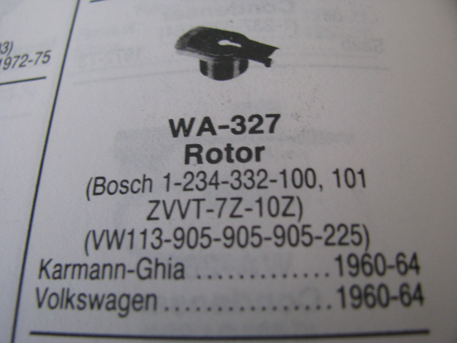 Niehoff WA327 Distributor Rotor