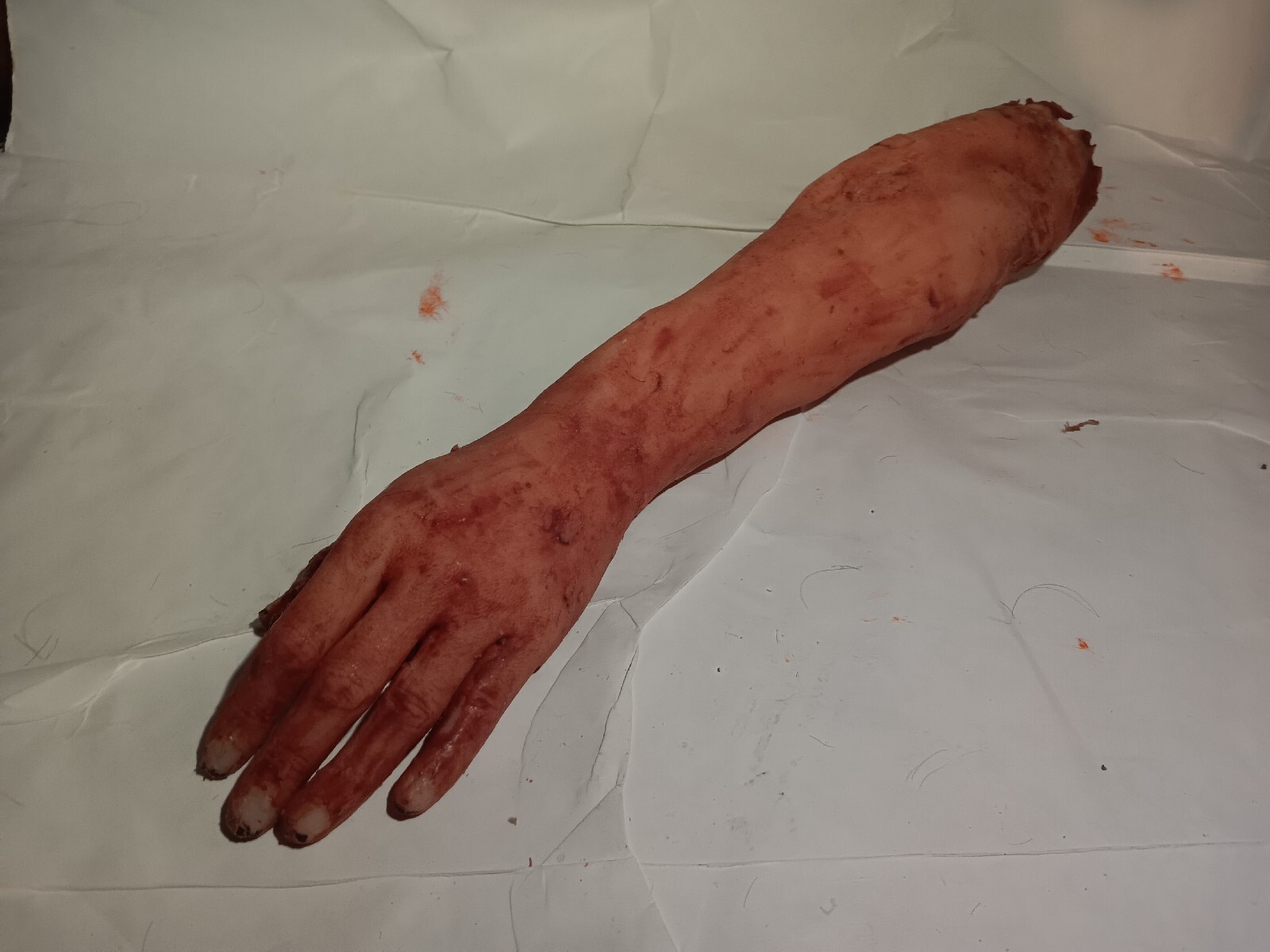 Silicone HORROR PROP severed mutilated Female arm movie quality gore halloween