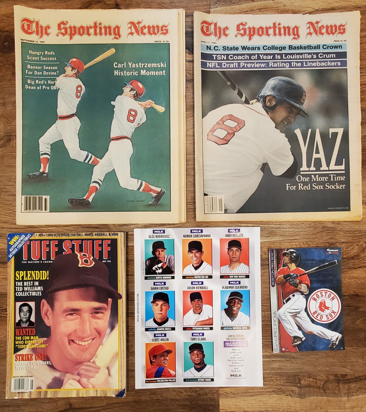 Boston Red Sox Lot of Magazines Sporting News Carl Yastrzemski Ted Williams