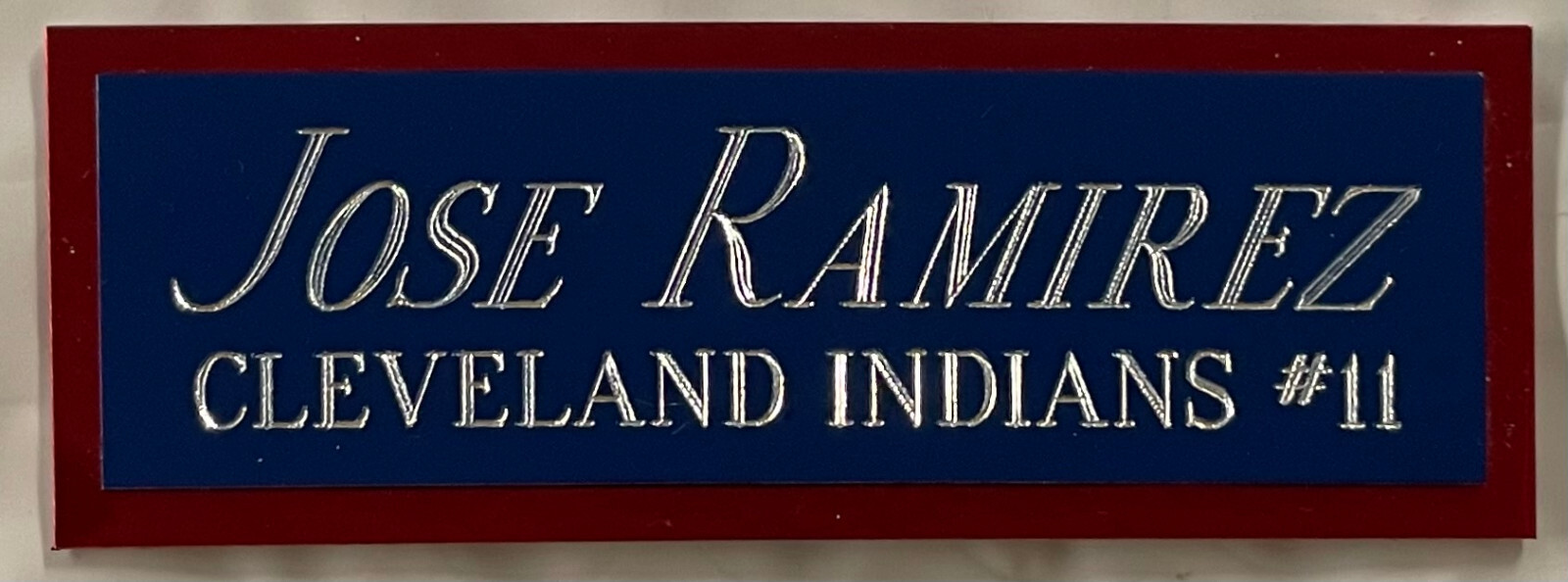 JOSE RAMIREZ INDIANS NAMEPLATE FOR AUTOGRAPHED SIGNED Baseball Display CUBE CASE
