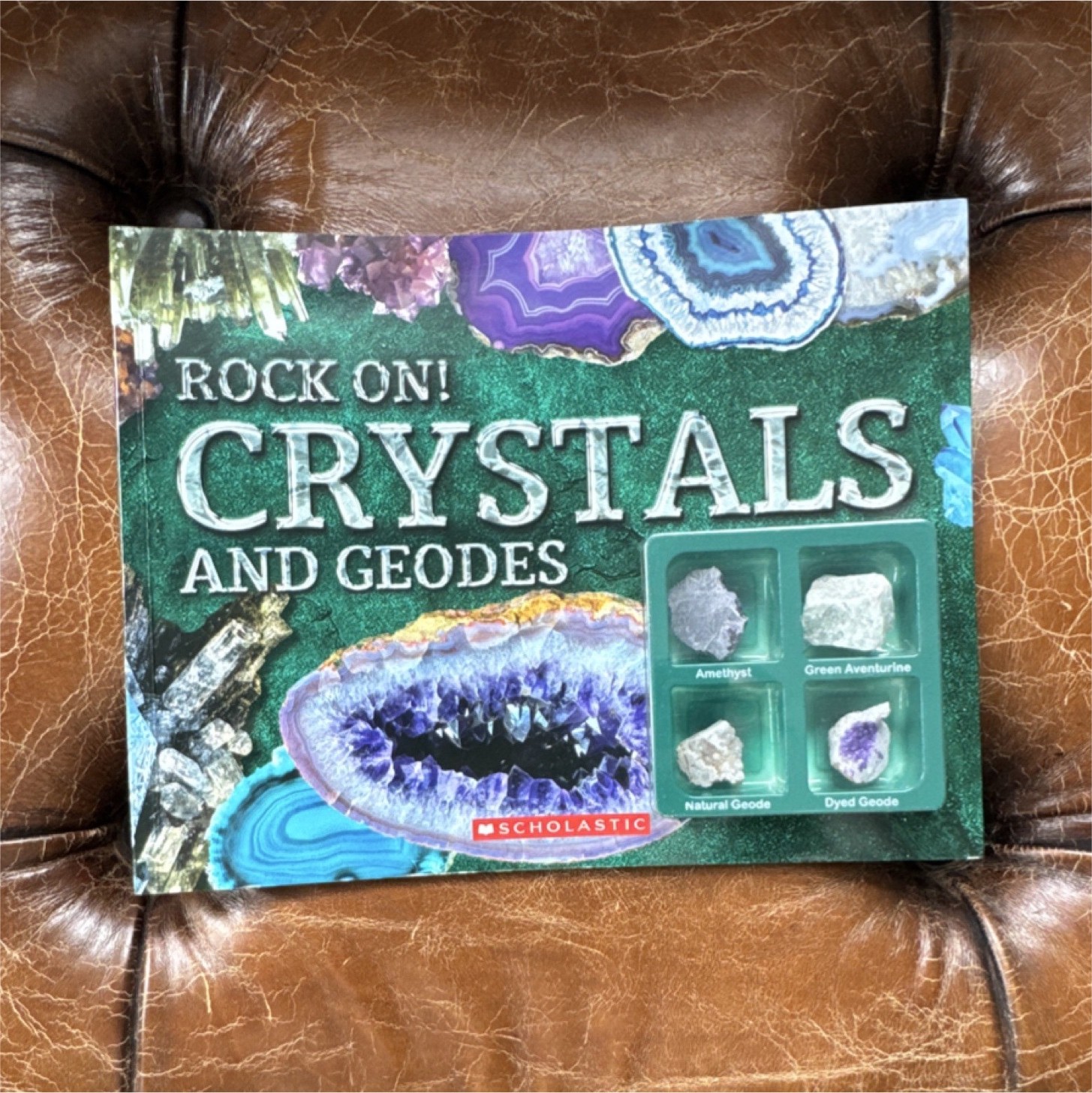 Scholastic Rock On! Crystals & Geodes Educational Set Amethyst Geode