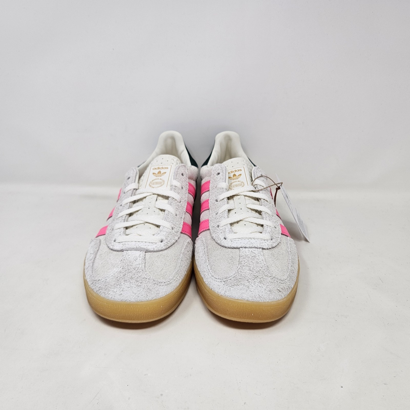 Adidas Gazelle Indoor Shoes / Off White Beige Lucid Pink / JQ1096 / Women's 9
