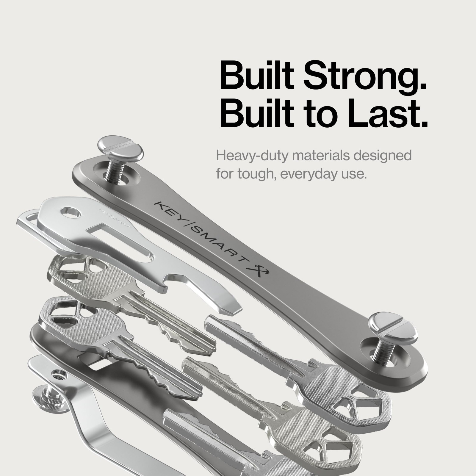 Rugged Keychain Multitool Organizer for EDC | Holds 14 Keys, Durable, Expandable