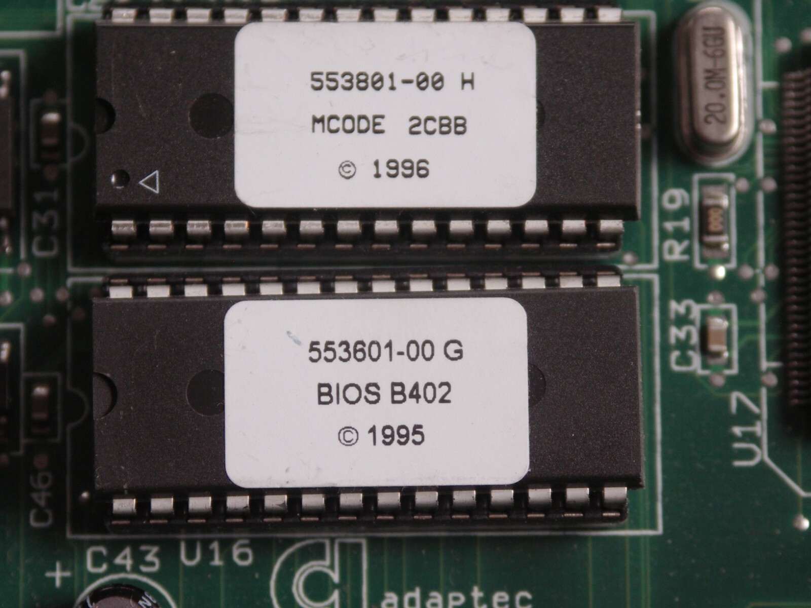 Adaptec AHA-1540-CF 50pin 16bit SCSI ISA Controller working pull