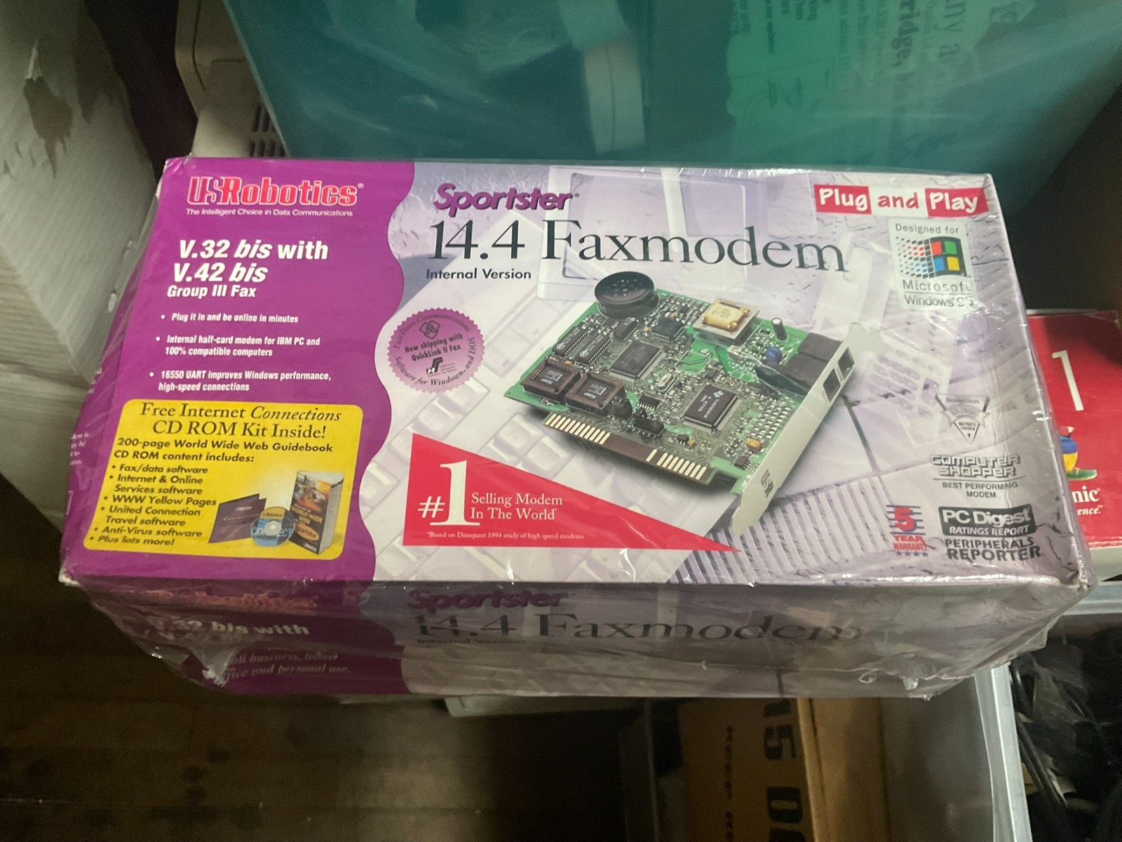 CLEARANCE - US Robotics 14.4 Internal PC Fax/Modem - New old stock SOLD AS IS