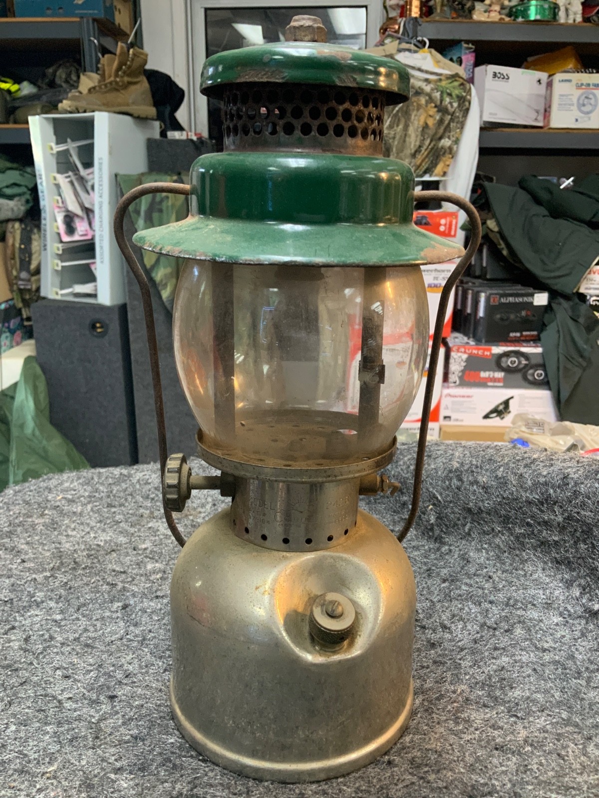 Vintage Coleman Lantern Model 242B Nickel Crome