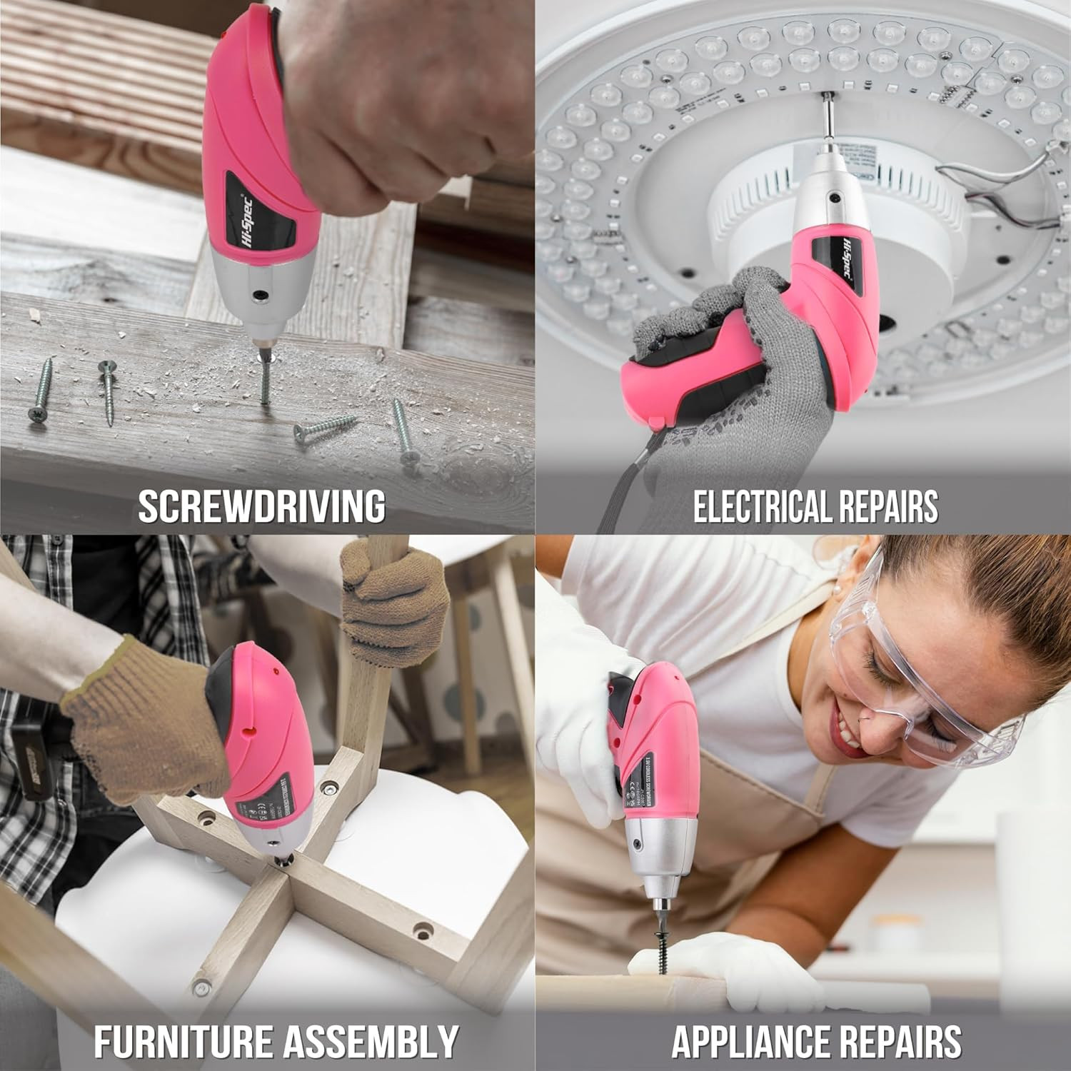 Small Electric Screwdriver, Mini Drill Set, Rechargeable 3.6V Cordless Screwdriv
