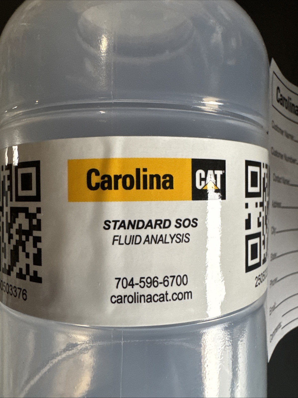 Carolina Caterpillar SOS Fluid Analysis Test Collection 16oz