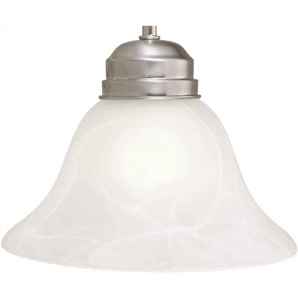 Millbridge 2-Light Satin Nickel Sconce with Alabaster Glass Shade