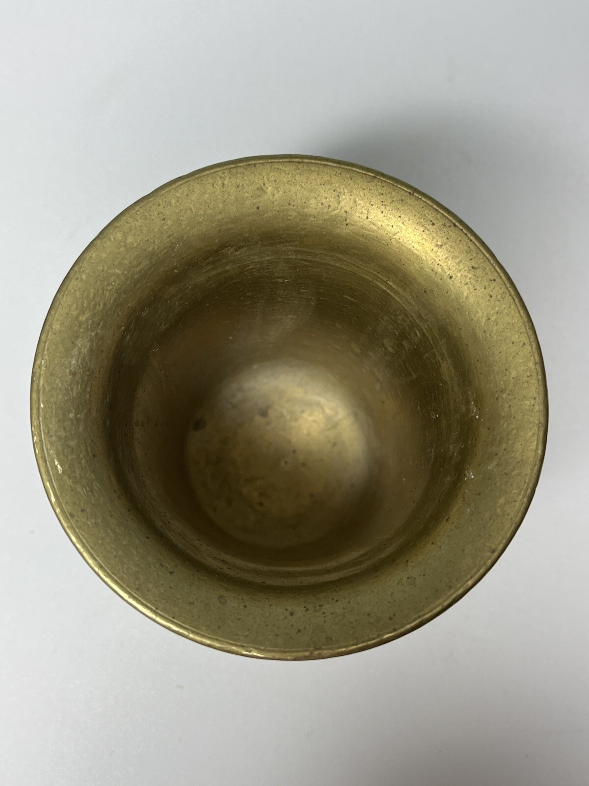 Vintage Heavy Solid Brass Mortar Pestle Pharmacy Apothecary 4” Tall 4” Diameter