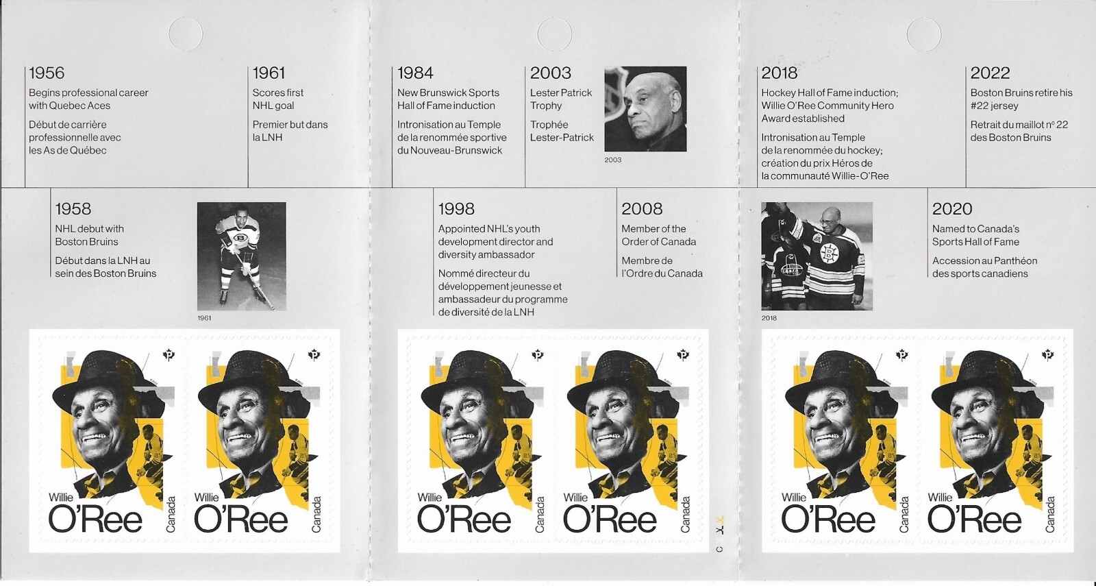 Canada - WILLIE O'REE = FIRST BLACK HOCKEY PLAYER IN THE NHL