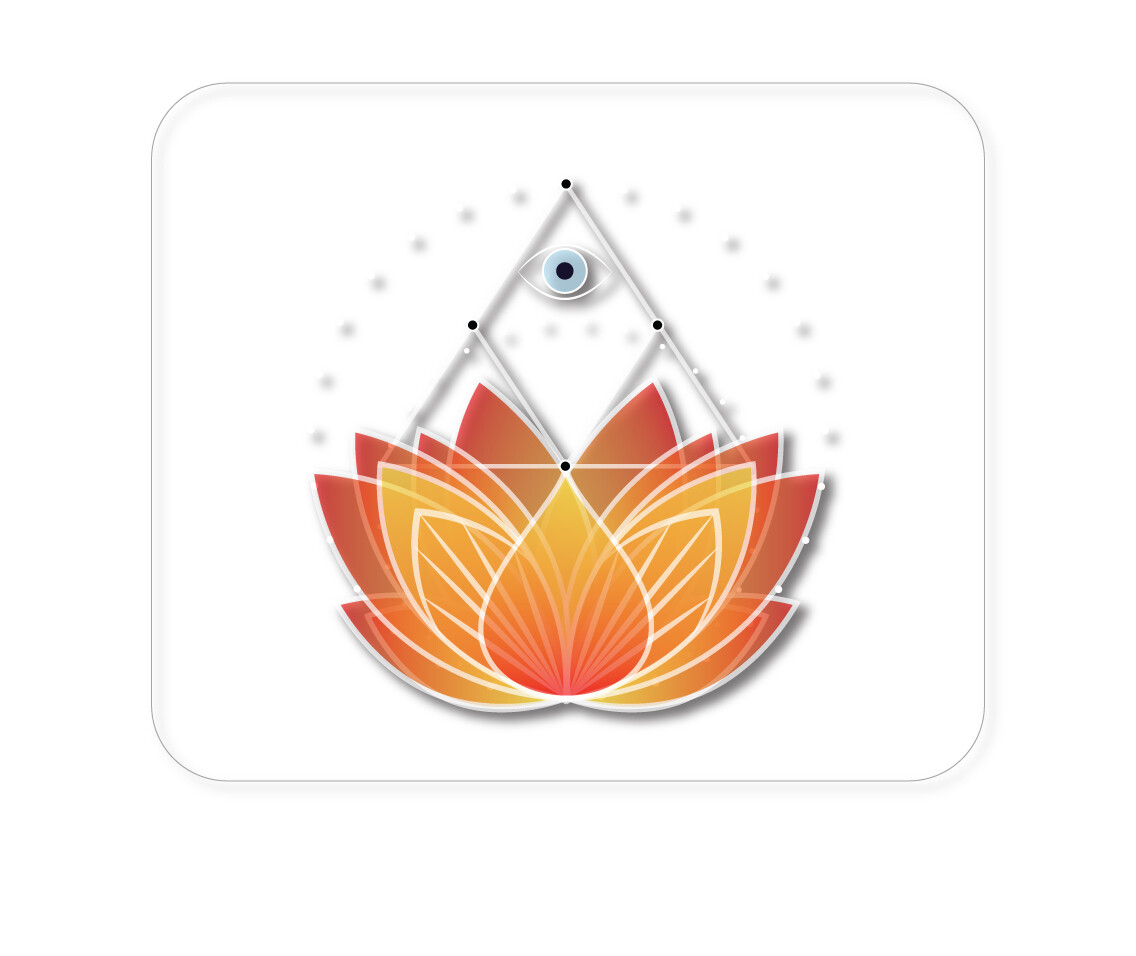 CUSTOM Mouse Pad 1/4 - Lotus Flower and Third Eye