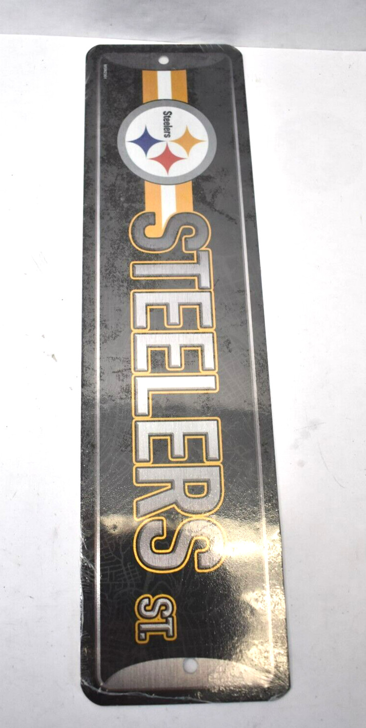 Pittsburgh Steelers St Wall Plaque Sign 14-5/8" x 3-7/8" NFL Team Home Decor