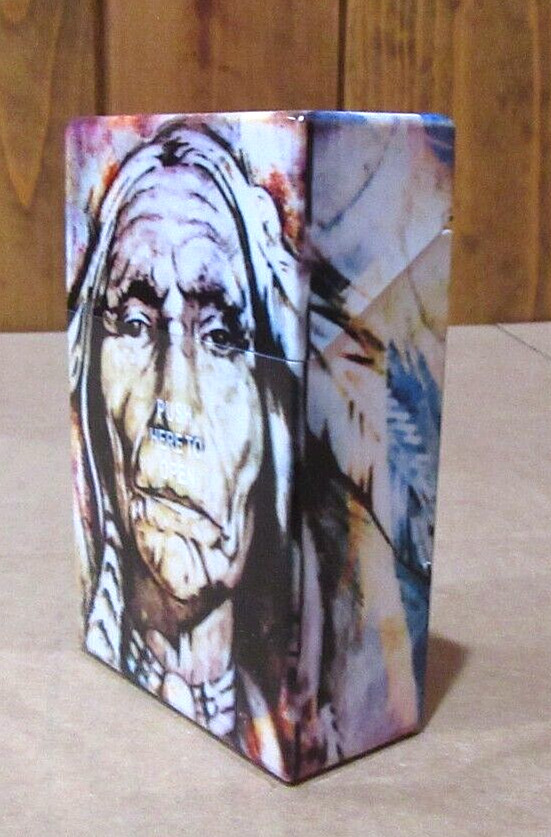 Cigarette Box, Creative Pattern Indian Acrylic Cigarette Case, 20 Cigarette Size