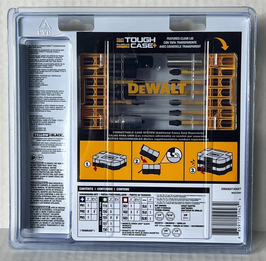 DeWALT Flex Torq Impact Ready 40 Piece Bit Set - DWANGFT40SET - NEW
