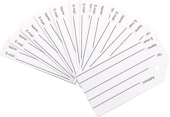 10Pack Name ID Card Blank Fit for Luggage Tags by Ovener