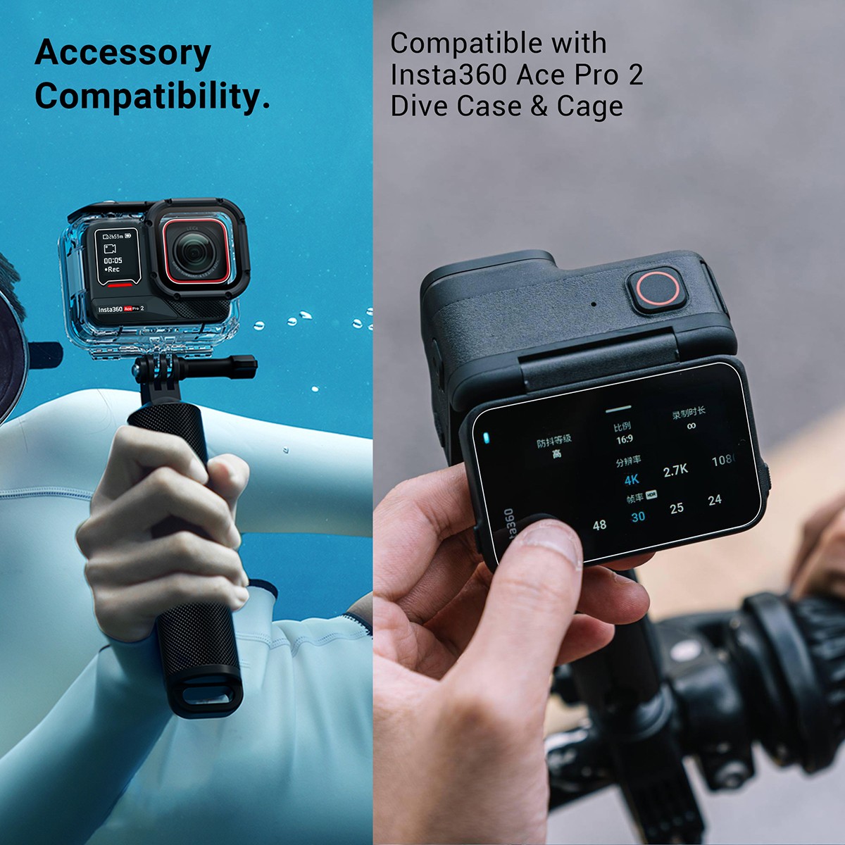 Camera Lens Screen LCD Display Protector Tempered Film Set for Insta360 Ace Pro2