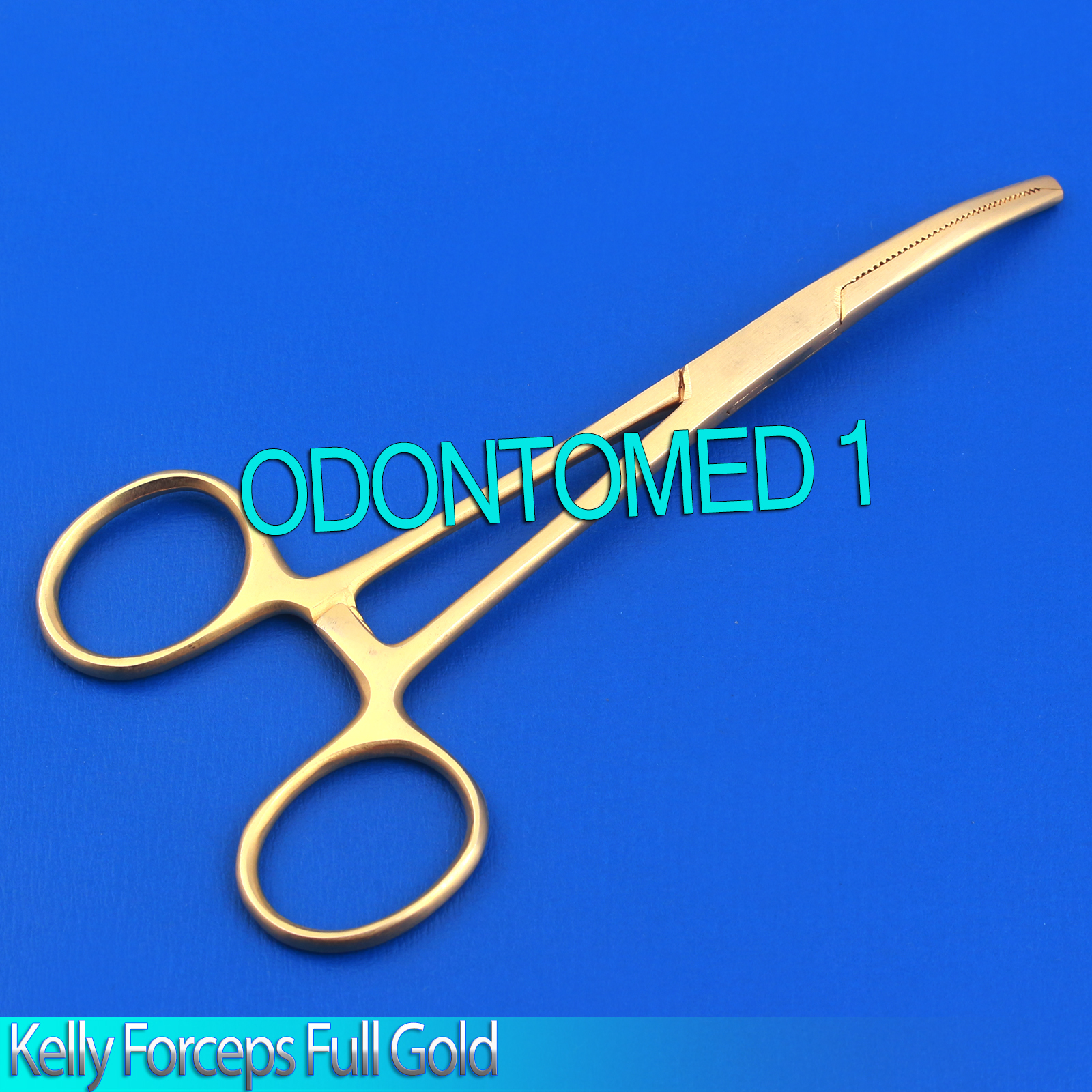 Kelly Forceps 5.5" Full Gold Curved Colormed Instruments,1 Piece