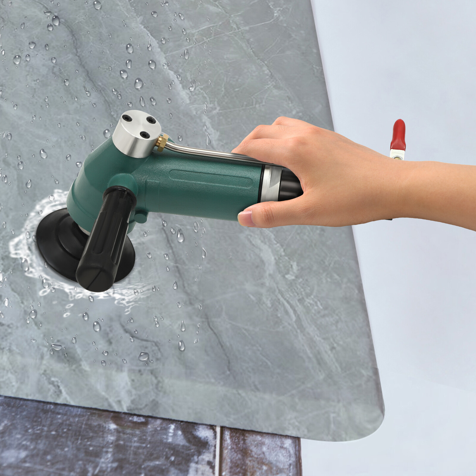 10000rpm Air Wet Sander Pneumatic Grinder Marble Jade Stone Concrete Polisher