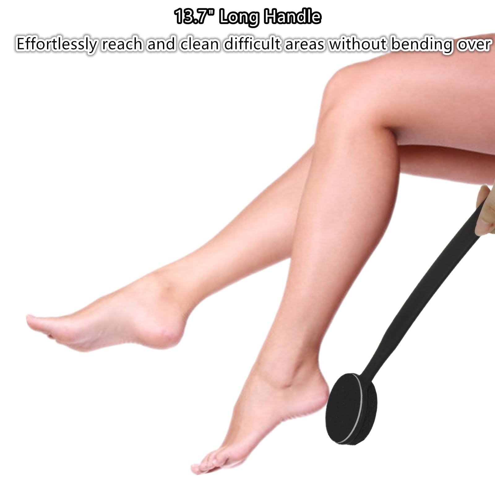 Double Sided Pumice Stone 13.7" Long Handle - Callus Remover & Exfoliator