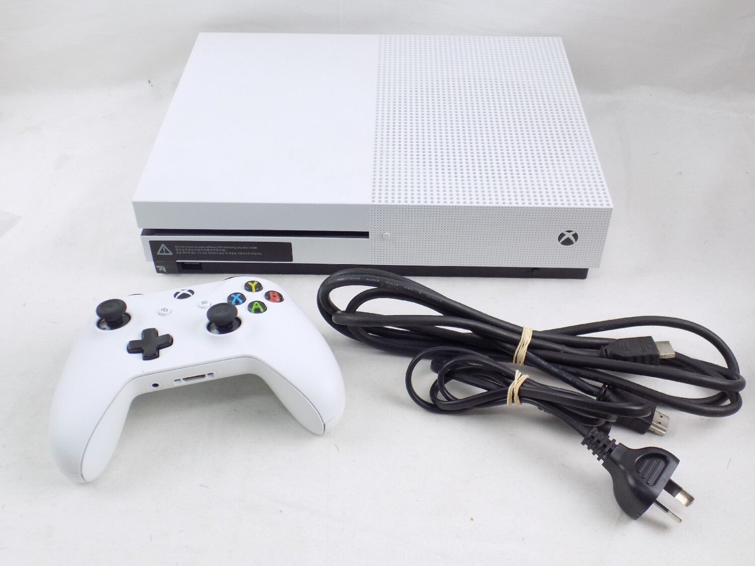 Xbox One S Console With Controller And Cables - Tested, Works!