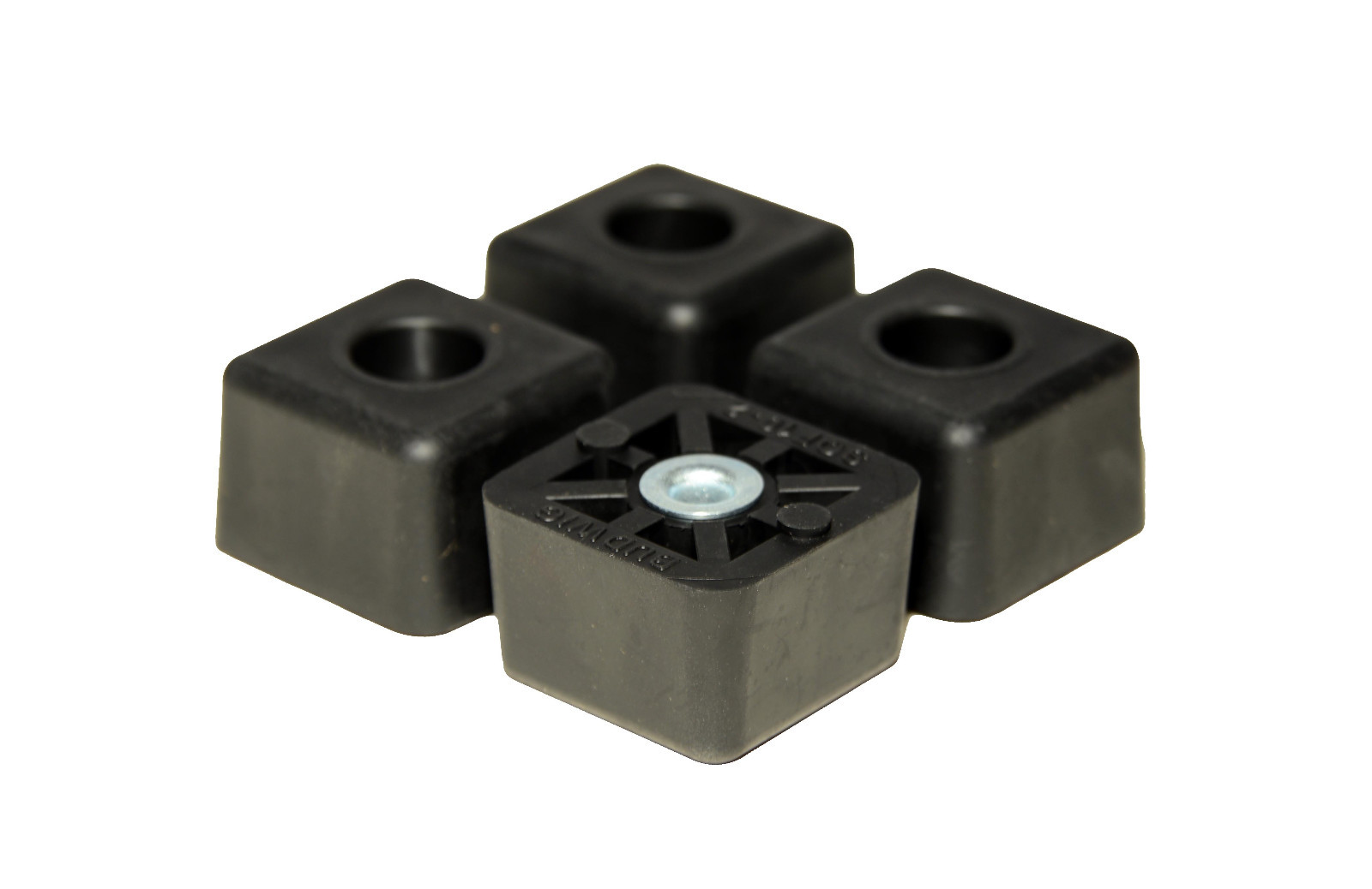 20 HEAVY DUTY CUBE SQUARE RUBBER FEET FURNITURE, TABLES, INDUSTRIAL - US MADE