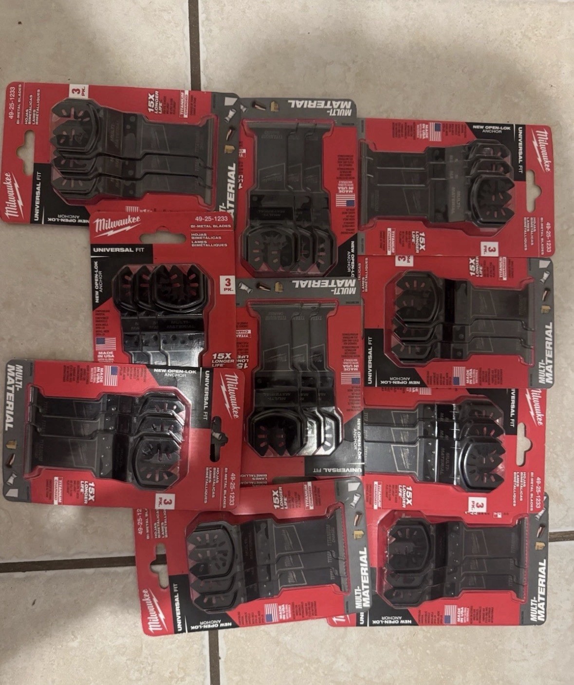 ✅✅LOT OF 10✅✅Milwaukee Multi-Tool Multi-Material Blade Kit 3pk