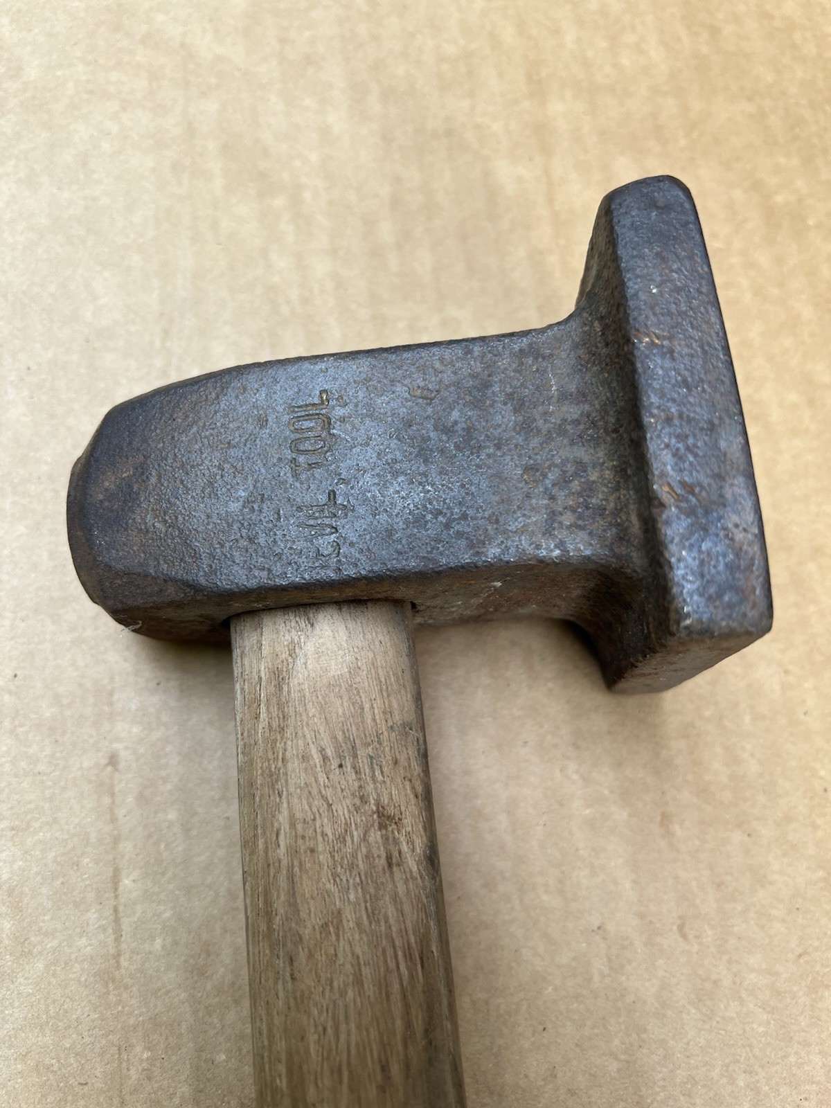🇺🇸Vintage Devil-Tool Flatter Blacksmith Hammer 4+ Lbs. 3”x 3” Square Face🇺🇸