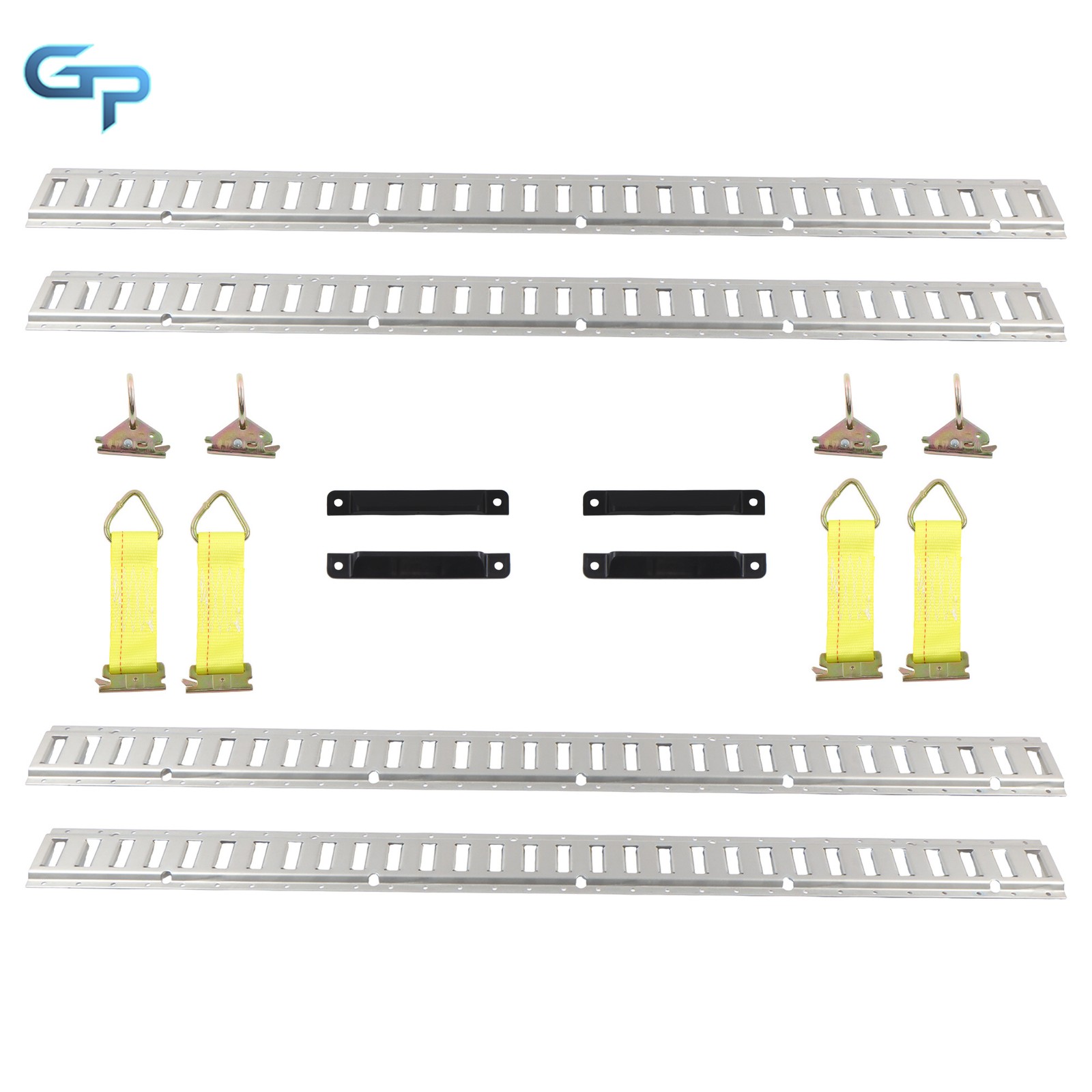 For Enclosed Trailers 4pcs 5' E Track Rails 4 O Rings 4 Rope Tie Offs 4 End Caps