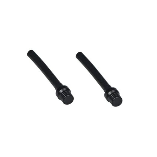 2 Pack Universal Motorcycle Fuel Tank Cap Vent - Aluminum Medium-2 Black