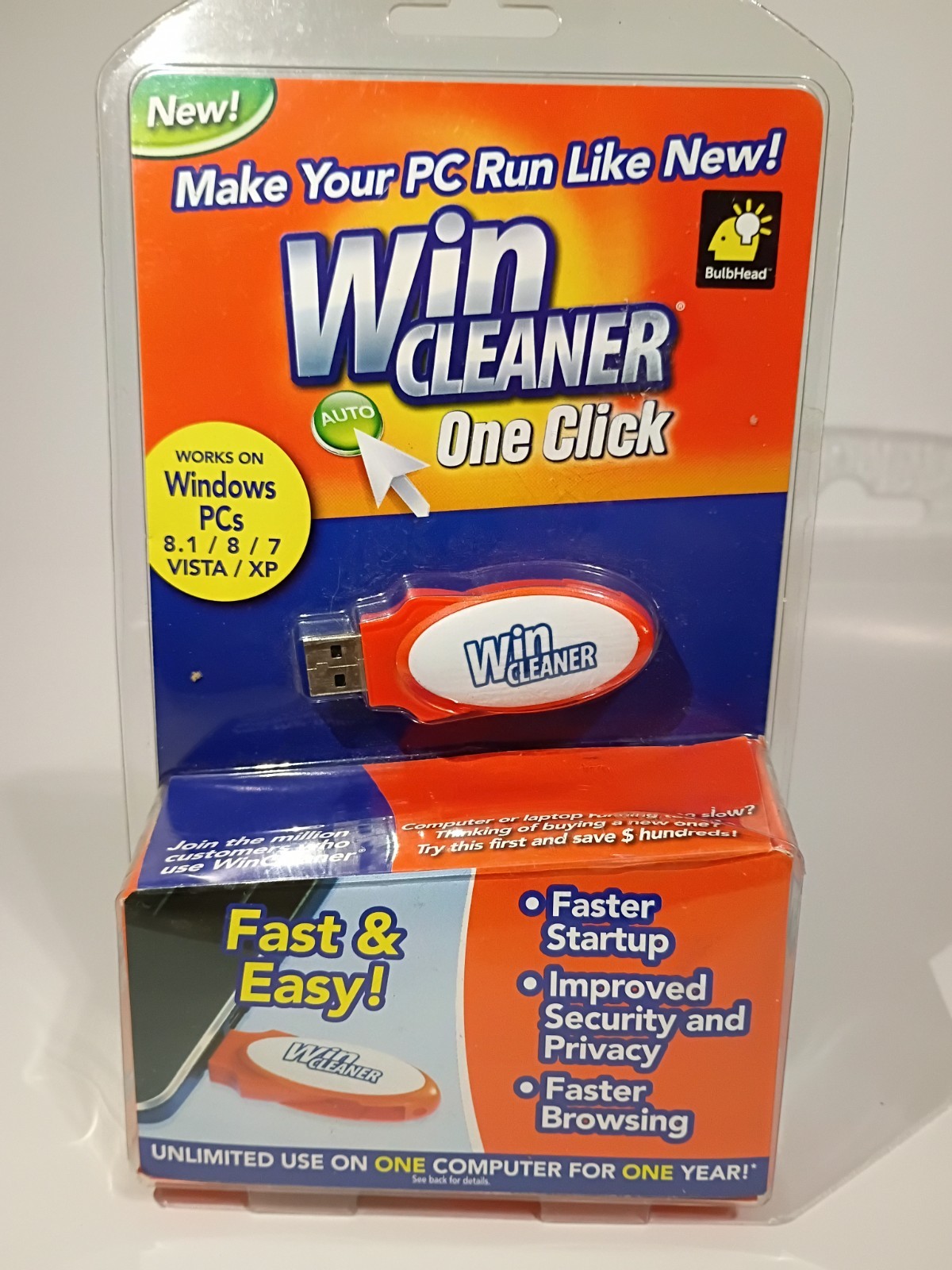 Win Cleaner One Click Professional USB Computer Clean Repair for PC Laptop SEALD