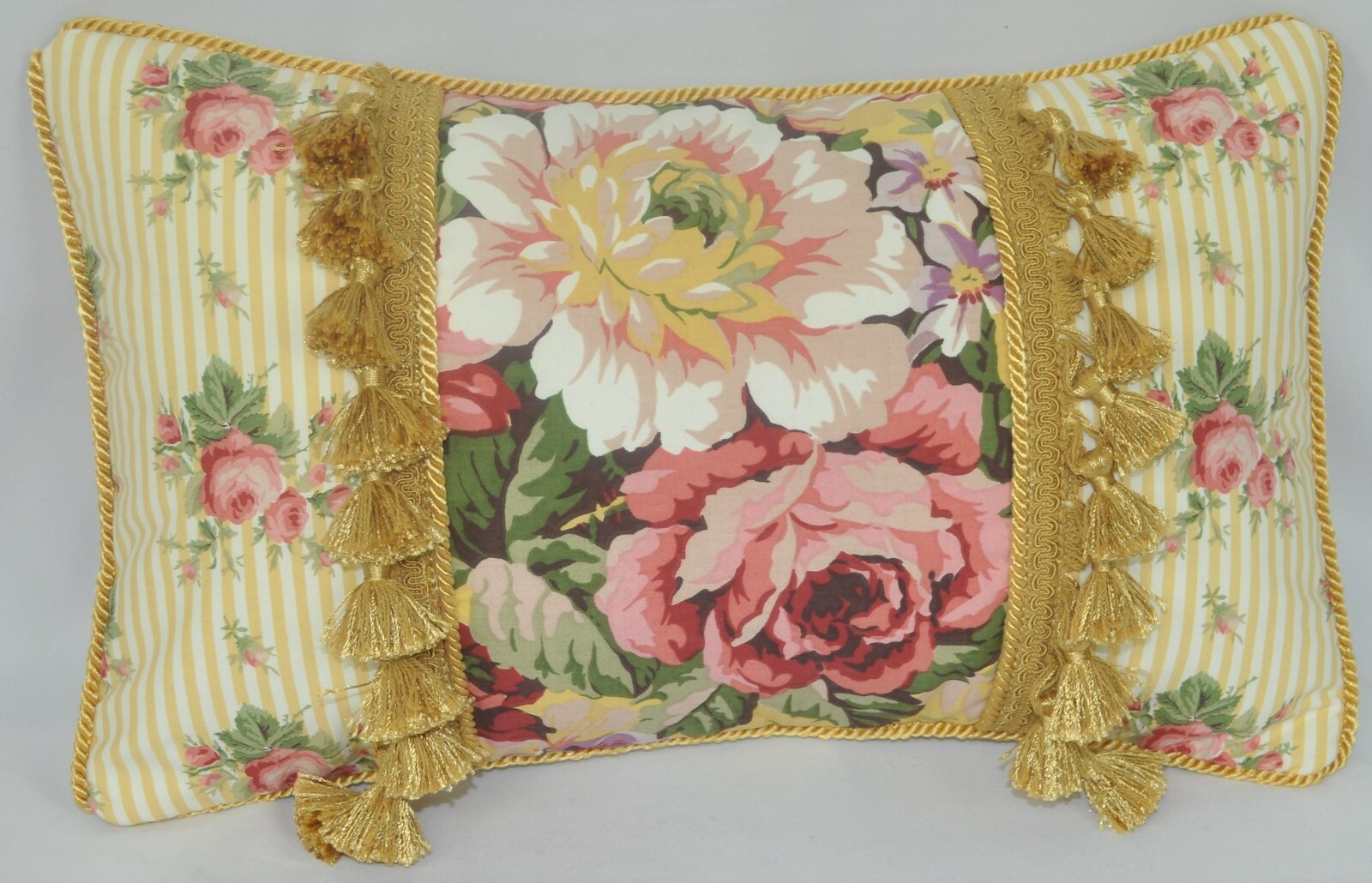 NEW Corded Ralph Lauren Brooke & Sophie Floral Fabric Custom Accent Pillow 18x11
