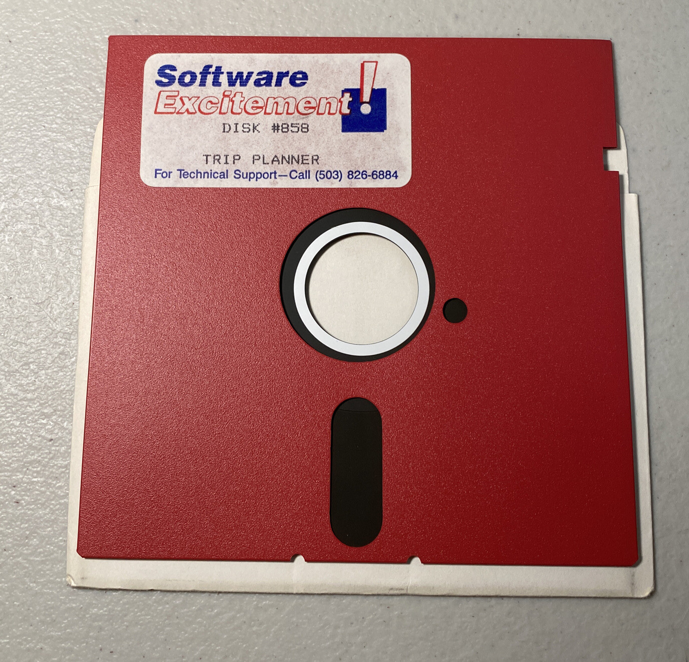 IBM Tandy Software Excitement! Disk #858 Trip Planner 5.25”