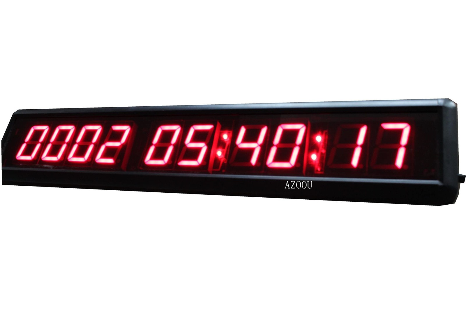 1.8-inch 10 Digits Red Color LED Timer Countdown/Up Wall Mounted Clock with D...