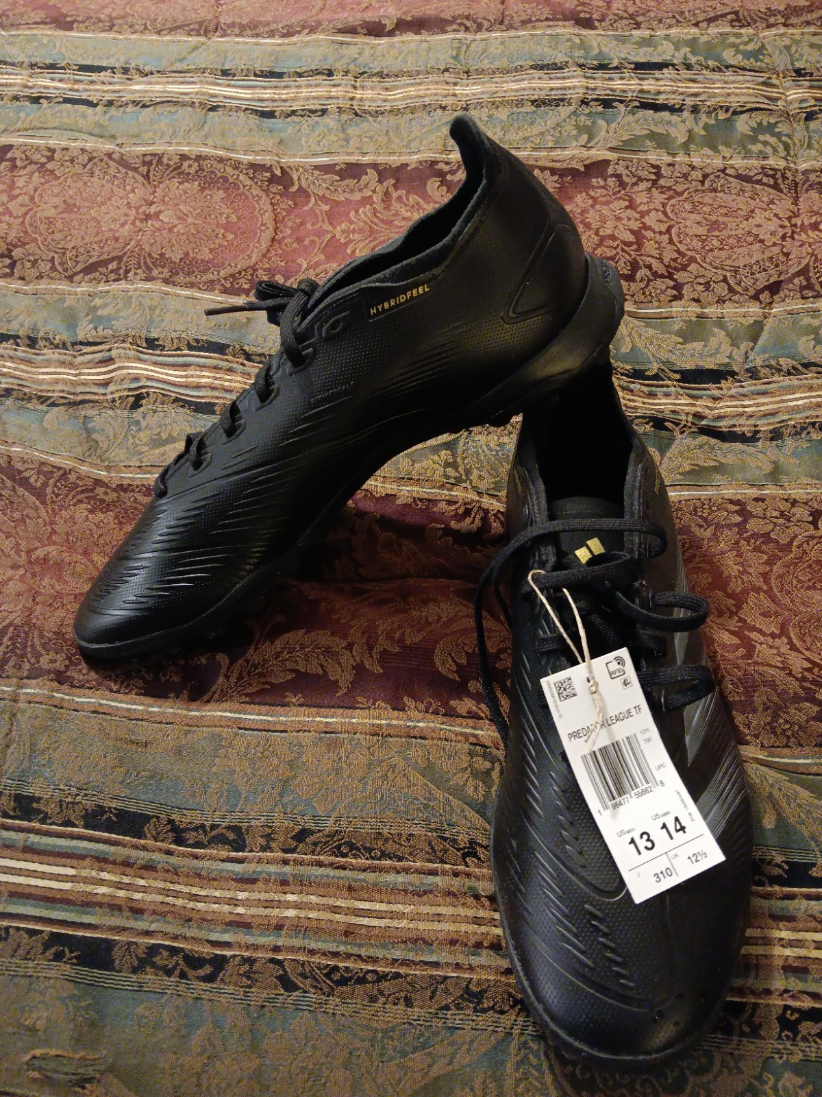 Adidas Predator League LL Firm Ground Black Soccer Cleats (IF6377) Men’s Sz 13