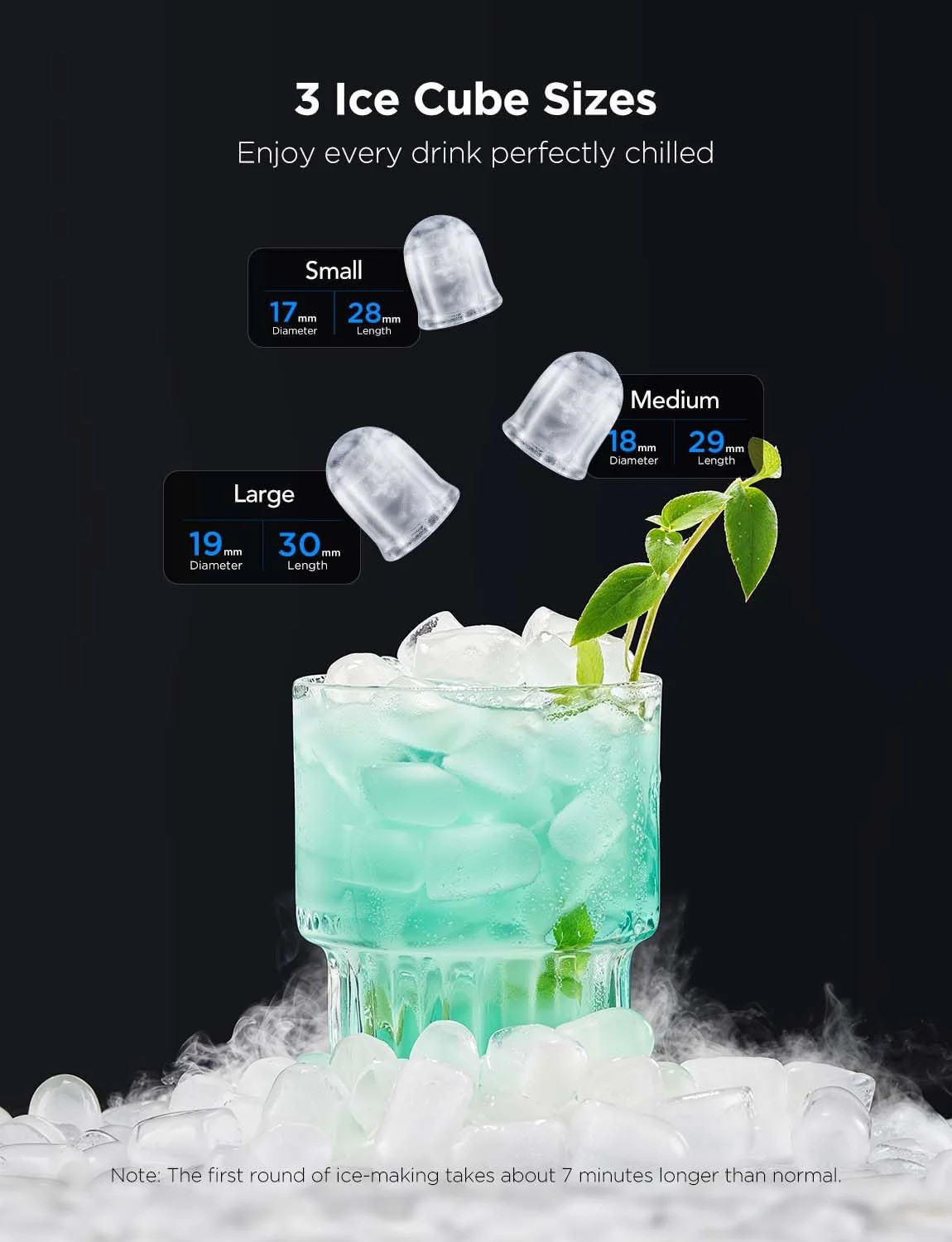 GoveeLife Smart Ice Maker Countertop, Portable Ice Machine with Voice Control, 9