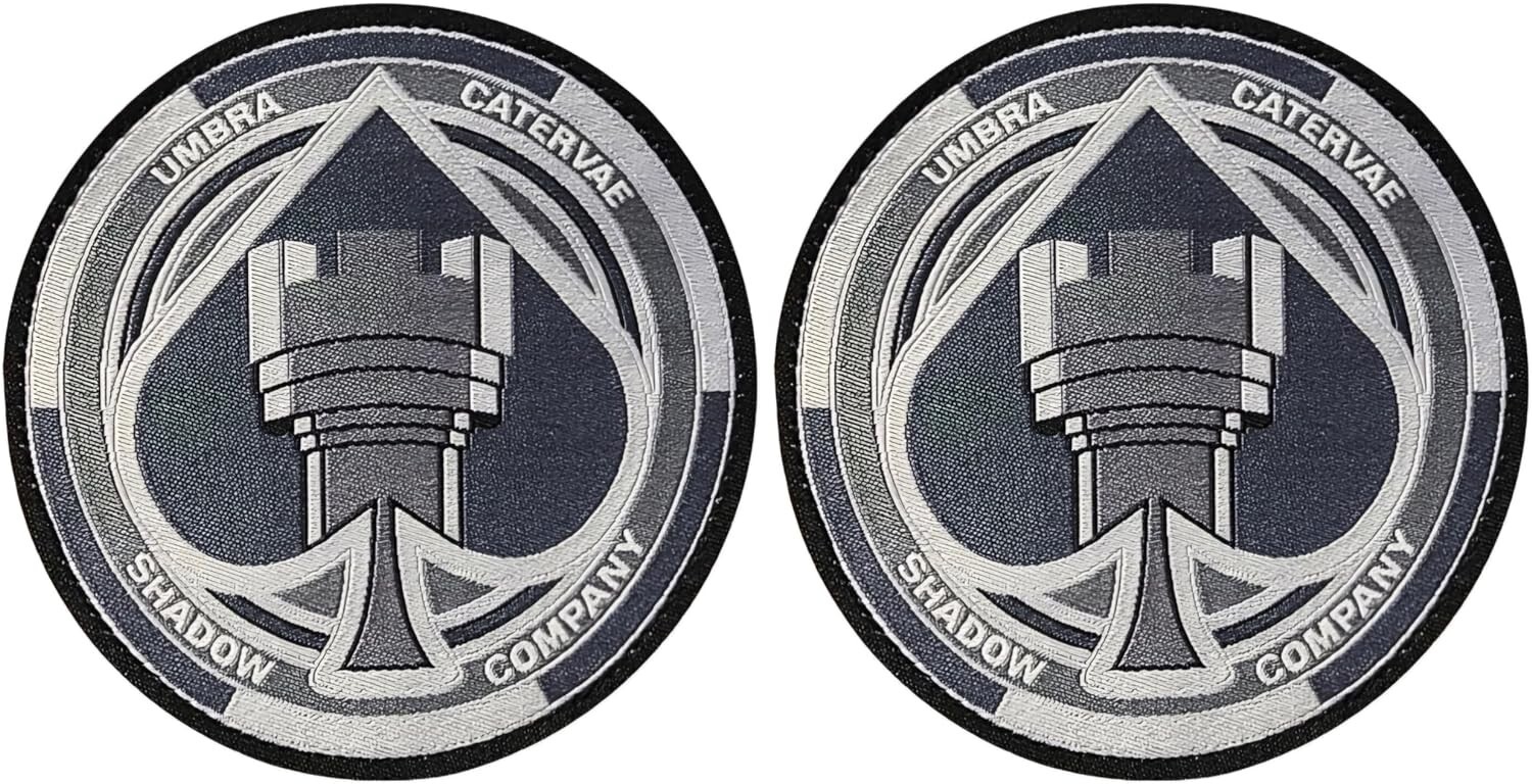 Umbra Catervae Shadow Company Woven Patch | 2PC HOOK BACKING  3.5"x3.5"