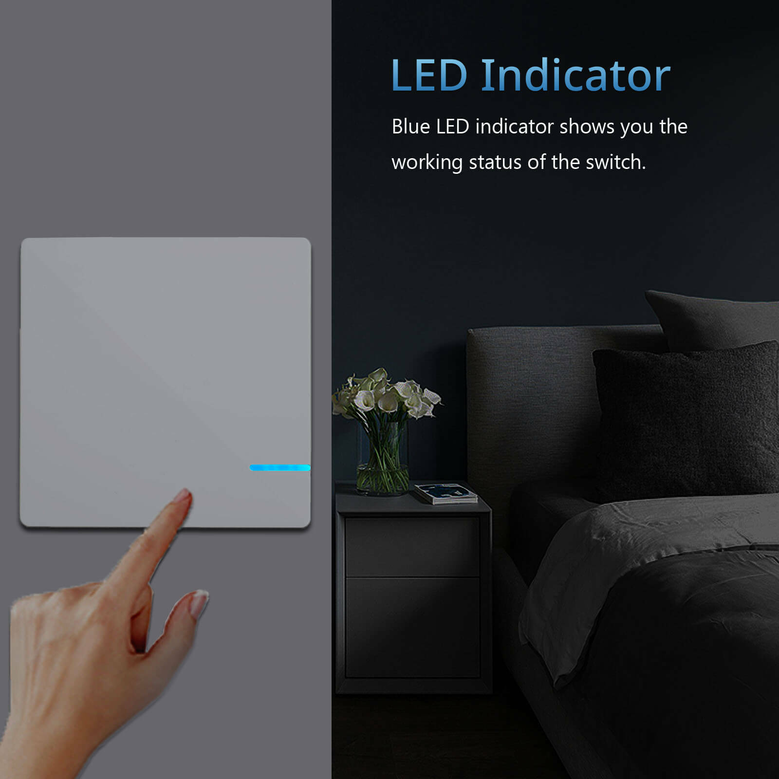 Waterproof 3-Way Wireless Receiver Light Switch Kit for Lamp Remote Control 110V