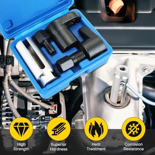 5PCS O2 Sensor Removal & Thread Chaser Tool Set - Blue Socket Set