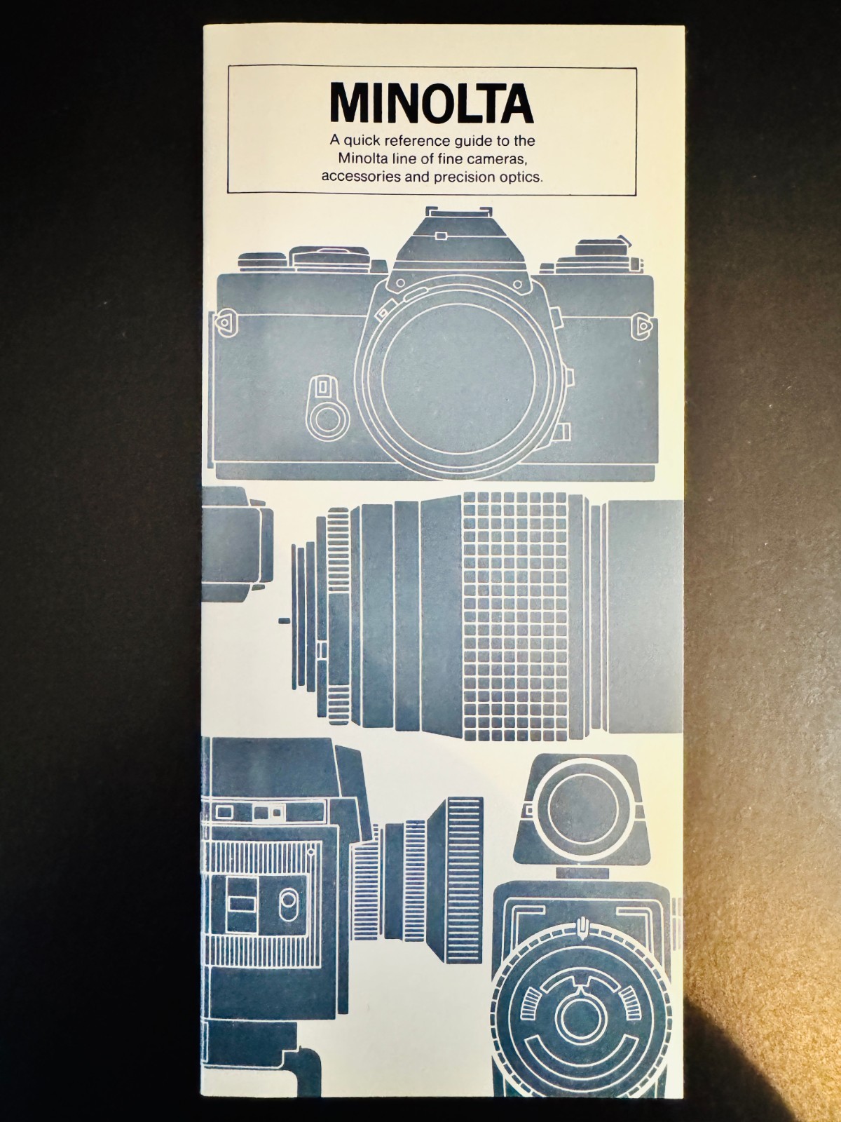 1978 MINOLTA CATALOGS & BROCHURES XG-7, Quick Reference Guide, Price List - EX