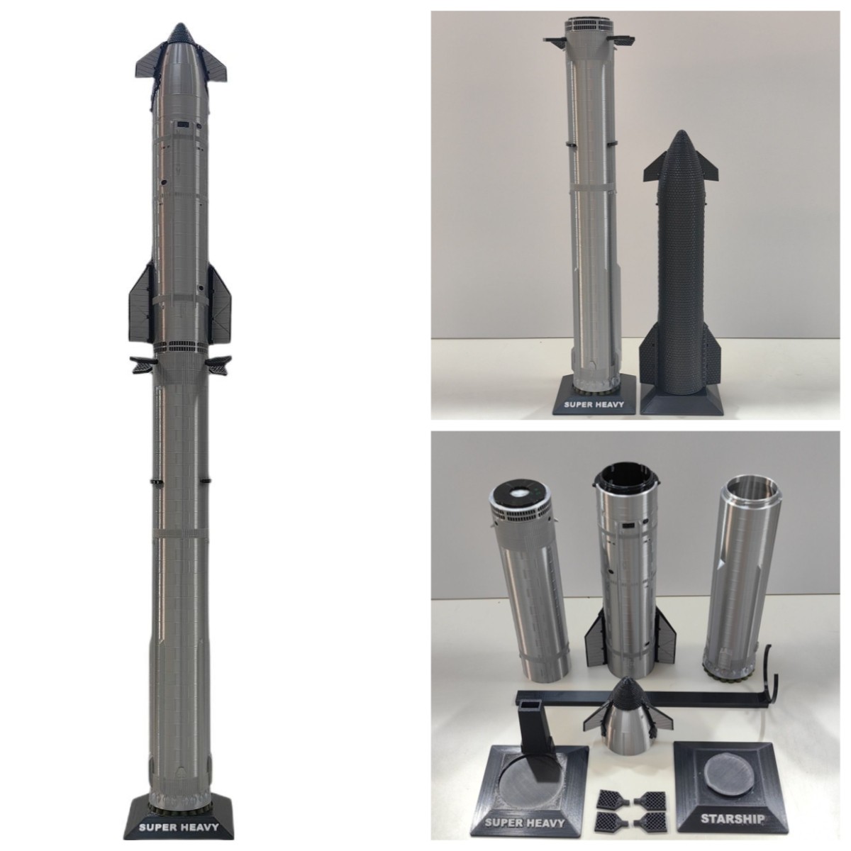 1:200 NASA SpaceX Starship Super Heavy Propulsion Rocket Model Set 3D Build