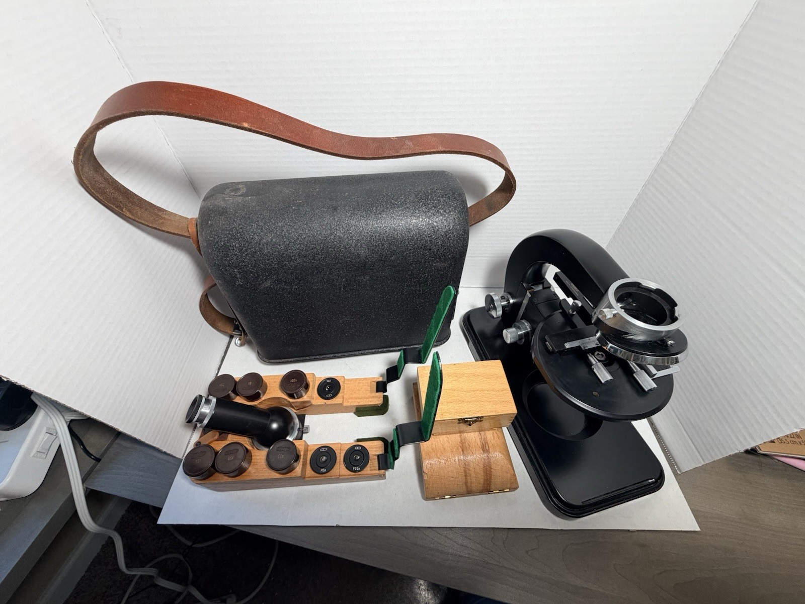 1956 Czechoslovakian MYOPTA Microscope-Complete Kit
