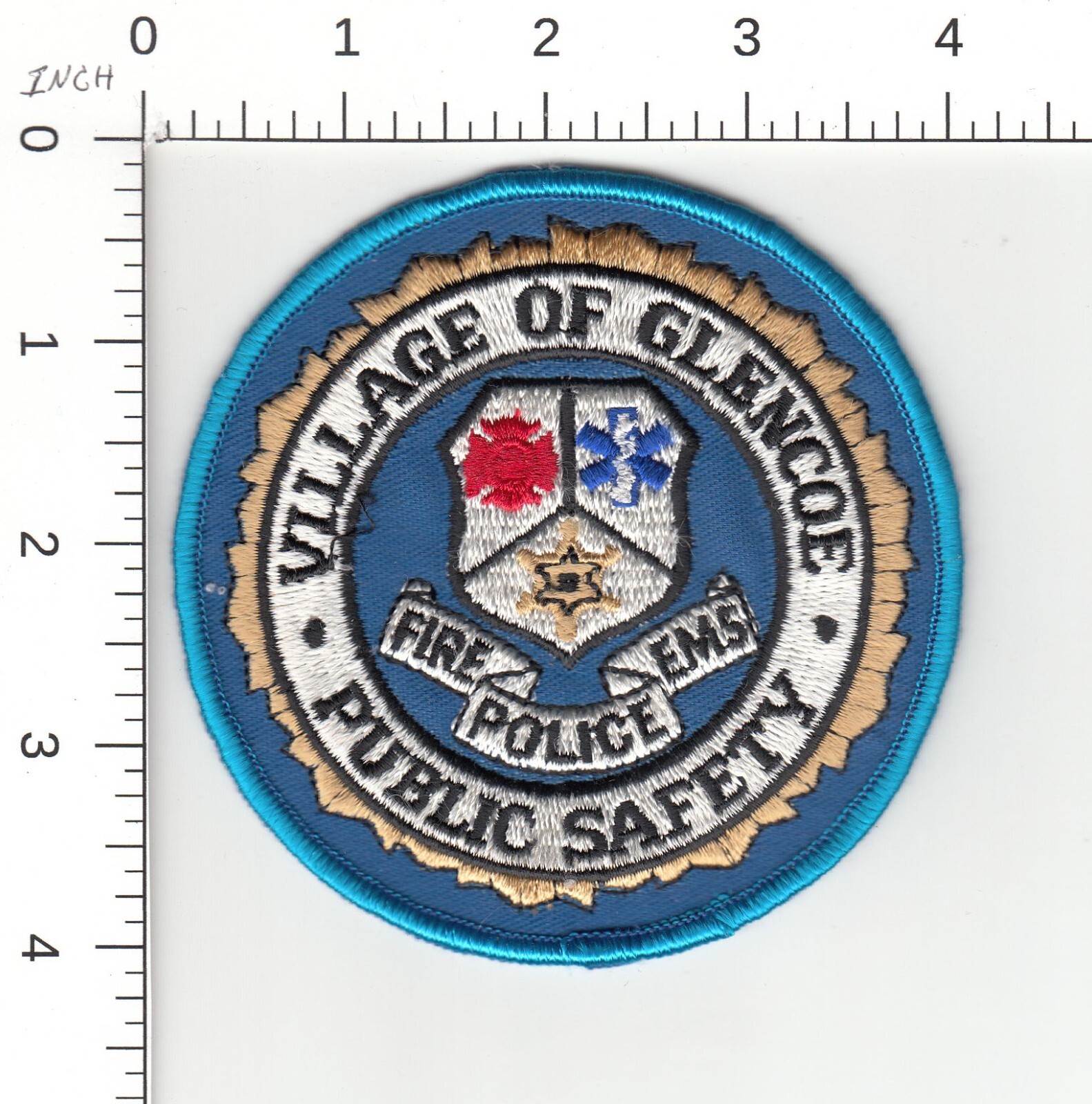 GLENCOE PUBLIC SAFETY -- POLICE FIRE EMS ILLINOIS COLLECTIBLE PATCH