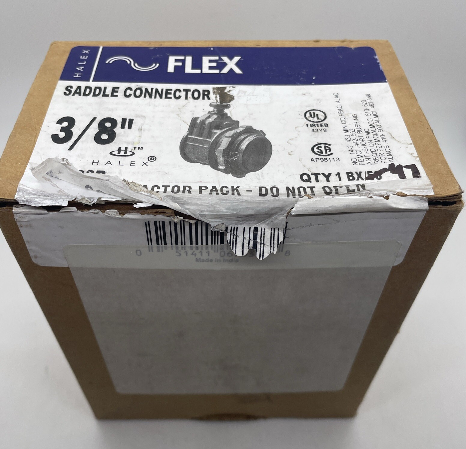 47 pack Flex Halex 3/8” Saddle Connector Uninsulated 06703B **NEW** OpenBox