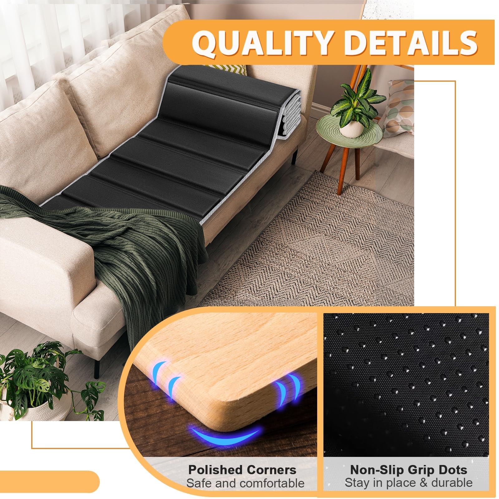 Heavy Duty Couch Cushion Support Board 24"x72" - Solid Wood Insert for Sagging S