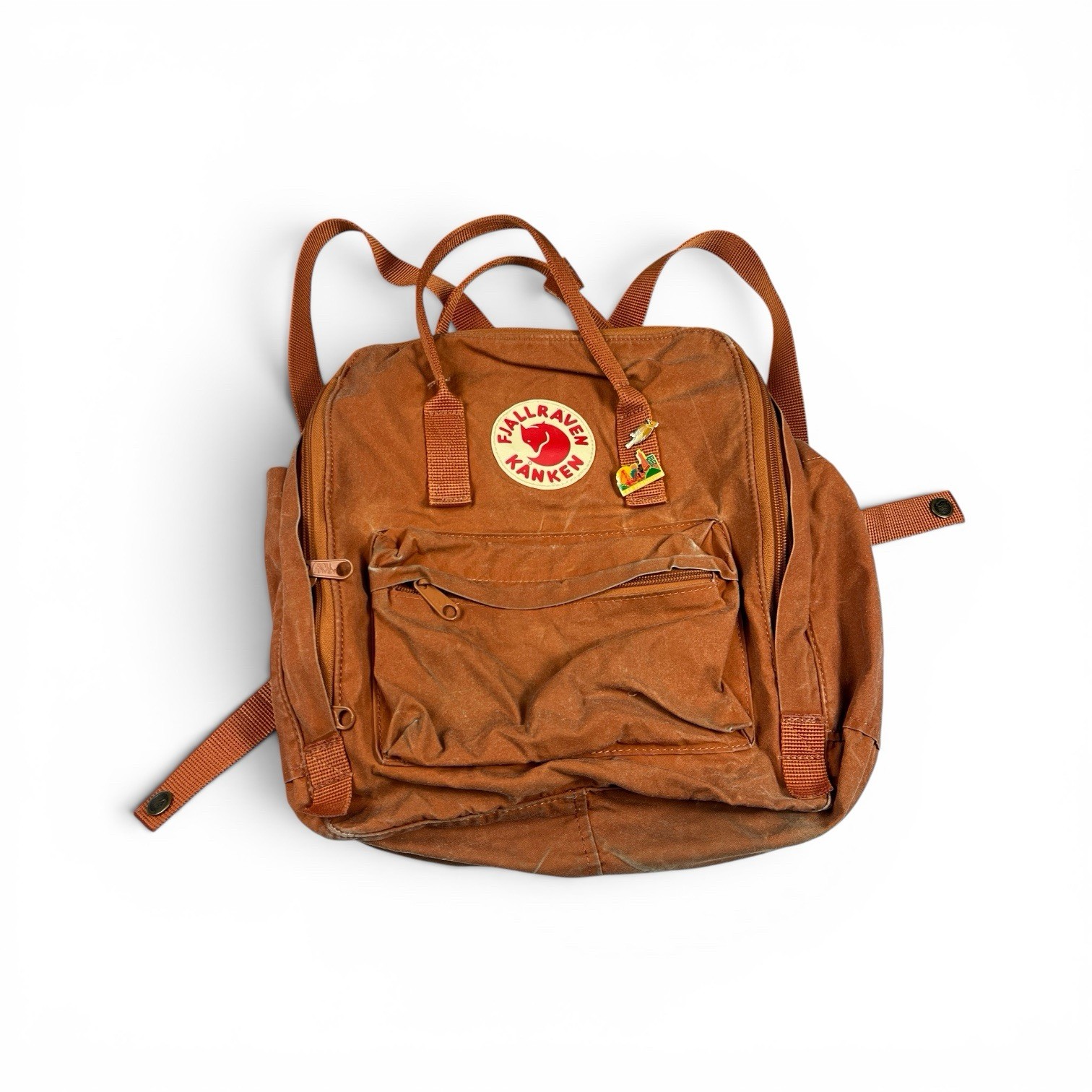 Fjallraven Kanken Mini Backpack Brick Everyday School Outdoor Compact WORN