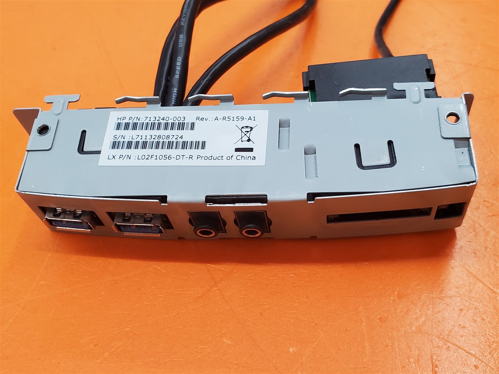⭐️⭐️⭐️⭐️⭐️ Desktop Front USB Audio Panel 713240-003 HP Pavilion 500-123W
