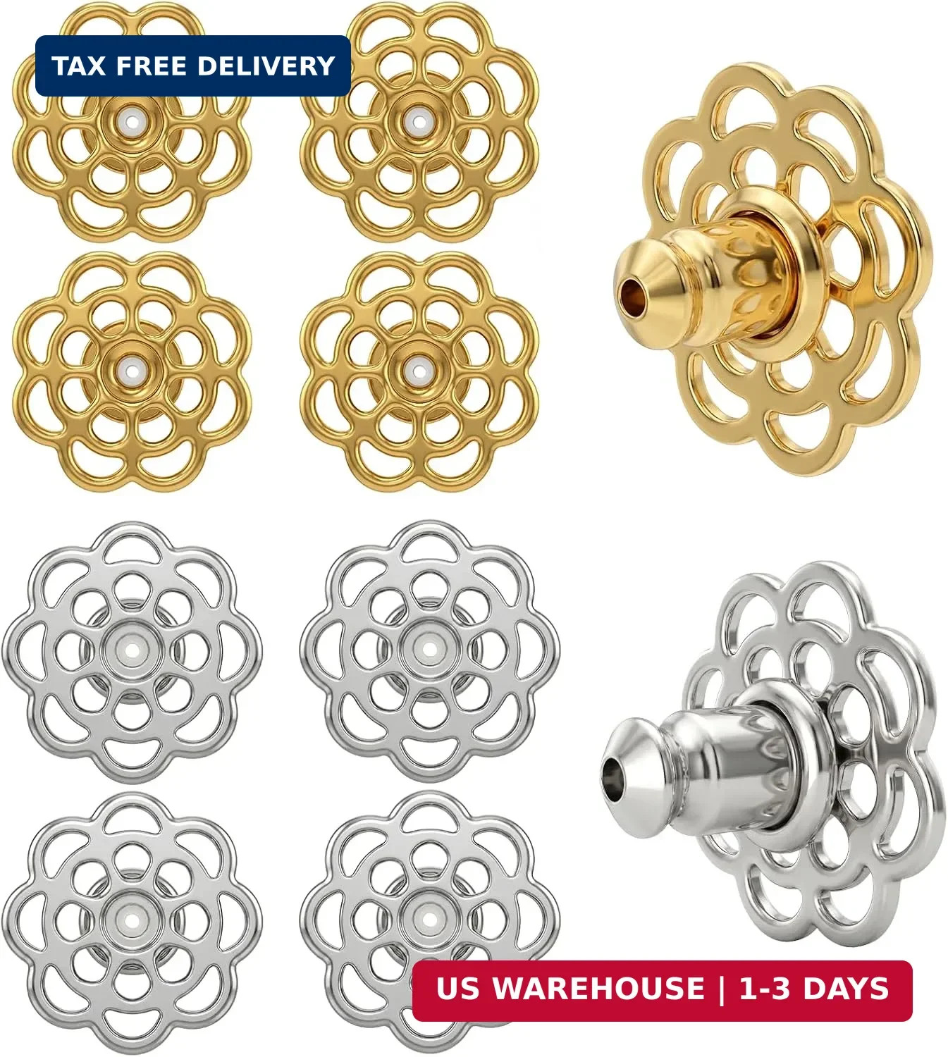 Earring Backs for Droopy Ears, Earring Lifter Backs Replacements for Heavy Earri