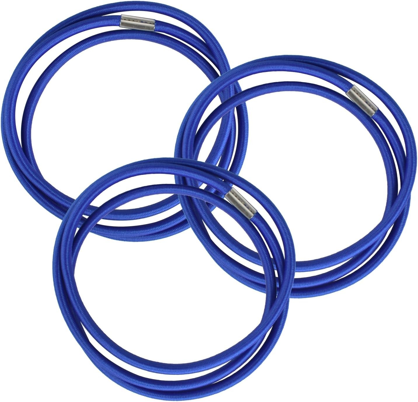 3 Pack Trash Can Bands Garbage Bag Elastic Medium(30-64gal), 3 Pieces Blue